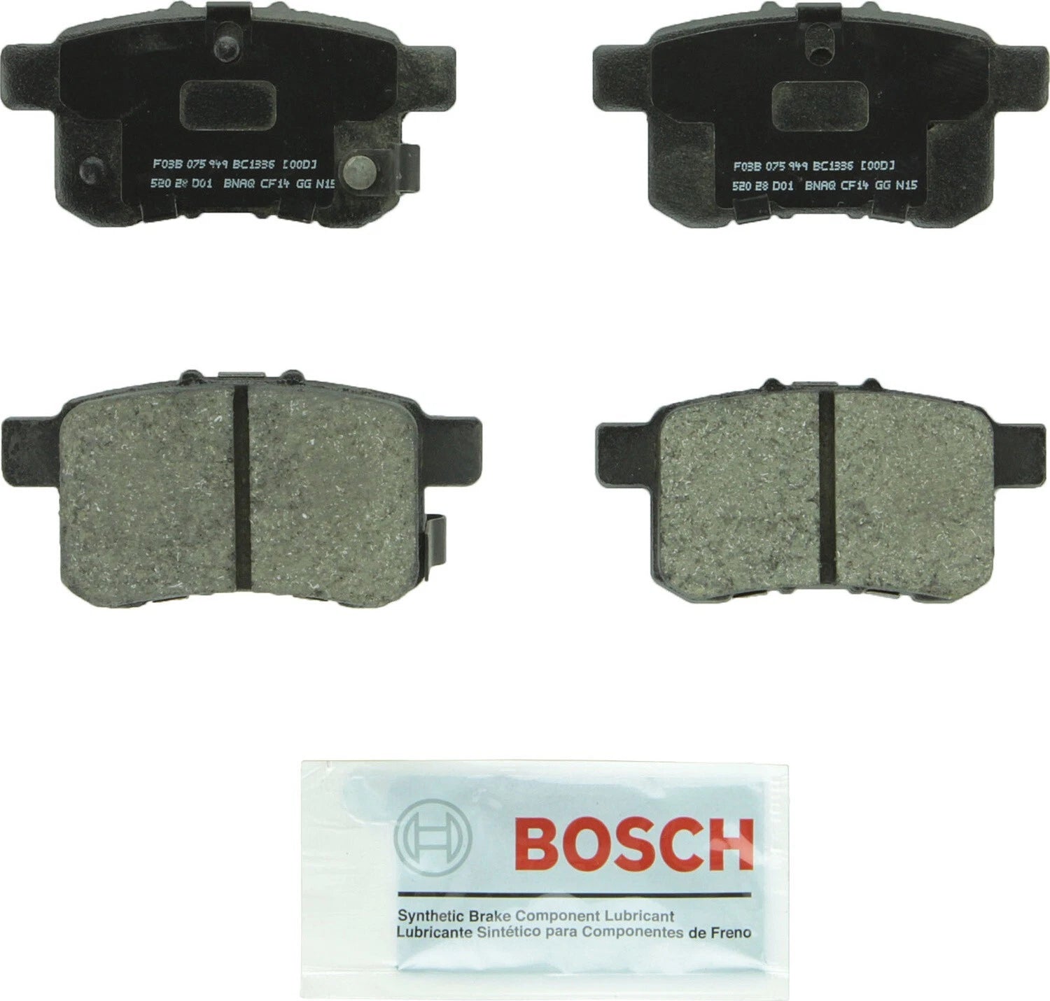 Bosch Rear QuietCast Ceramic Brake Pads w/ Hardware for
