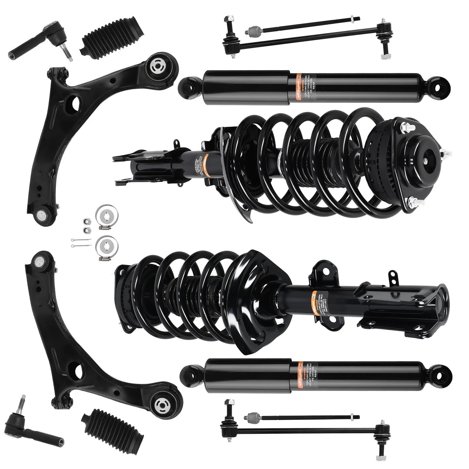 Front Rear Strut + Control Arm + Sway Bar + Tie Rod for Town & Country Grand Caravan