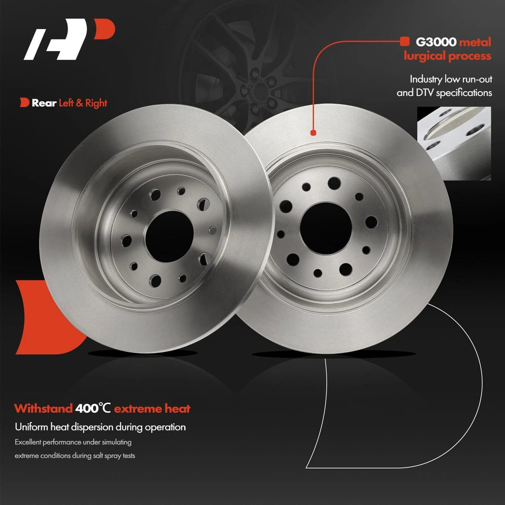 Rear Disc Brake Rotors for Jeep Wrangler JL (2018–2021) 328mm