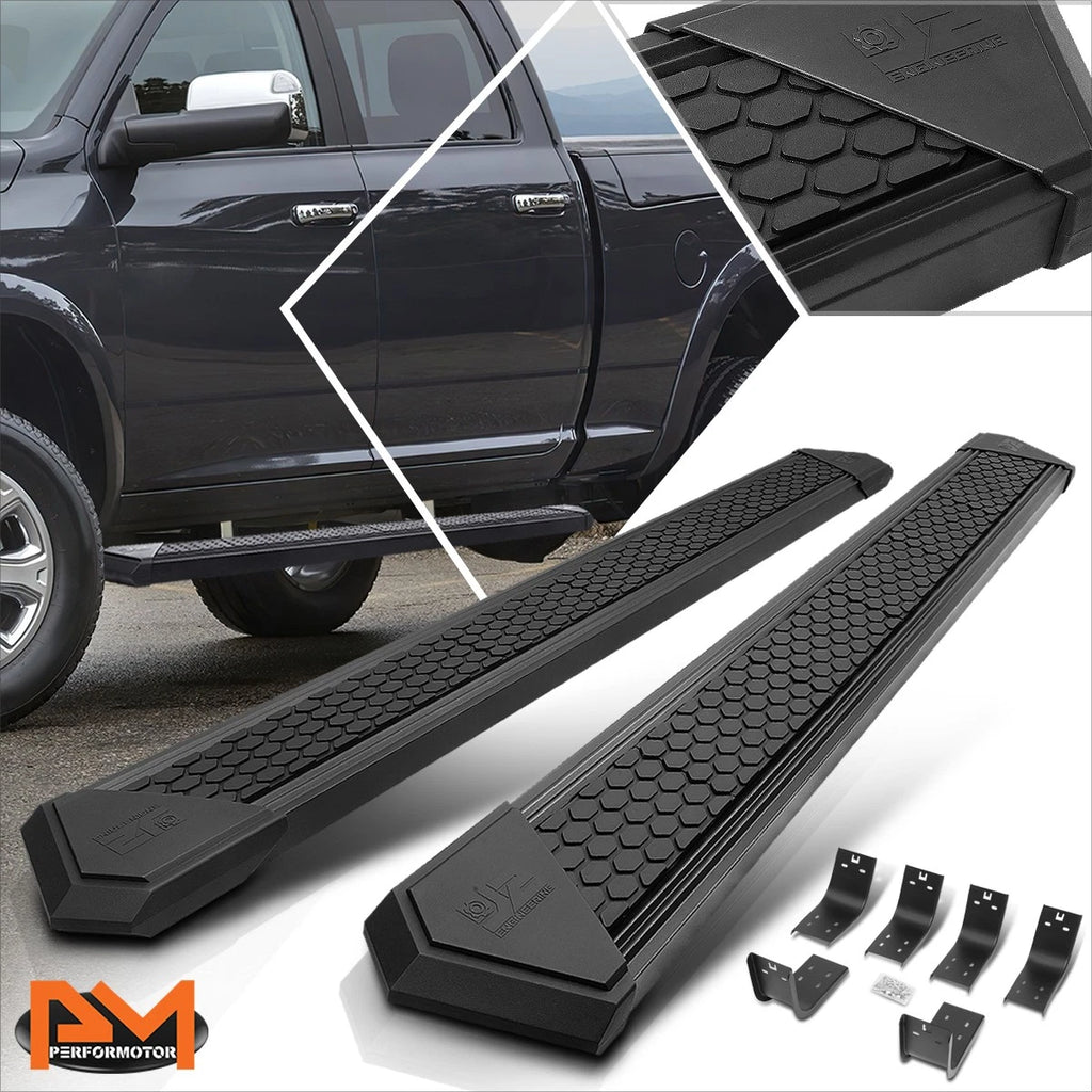 J2 Running Boards for Dodge Ram Crew Cab (2009–2020) - 8" Black Honeycomb Pads