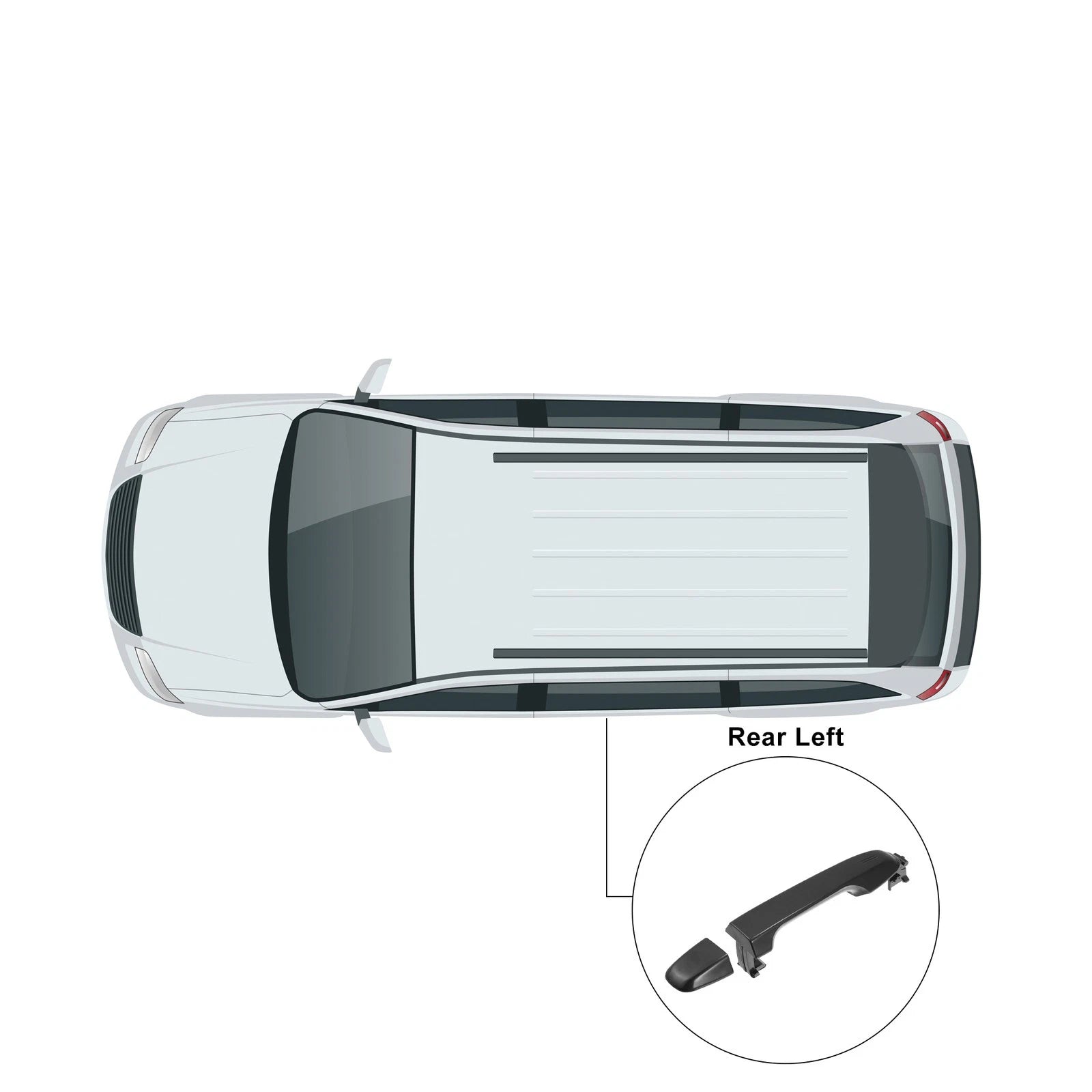 Exterior Door Handle for Toyota Camry (2018–2023) Black