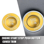 Engine Start Stop Button Cover Trim Kit for Dodge Charger Challenger (2015–2023) Gold Tone