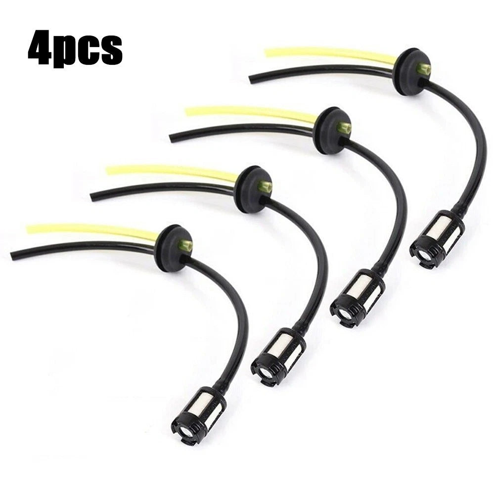 Fuel Hose Pipe Set of 4 for Garden Use (ABS, Black/Yellow)
