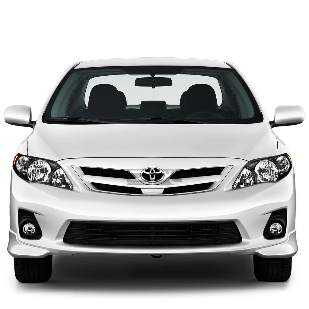 Pair of Black Housing Amber Corner Headlights for Toyota Corolla (2011–2013)