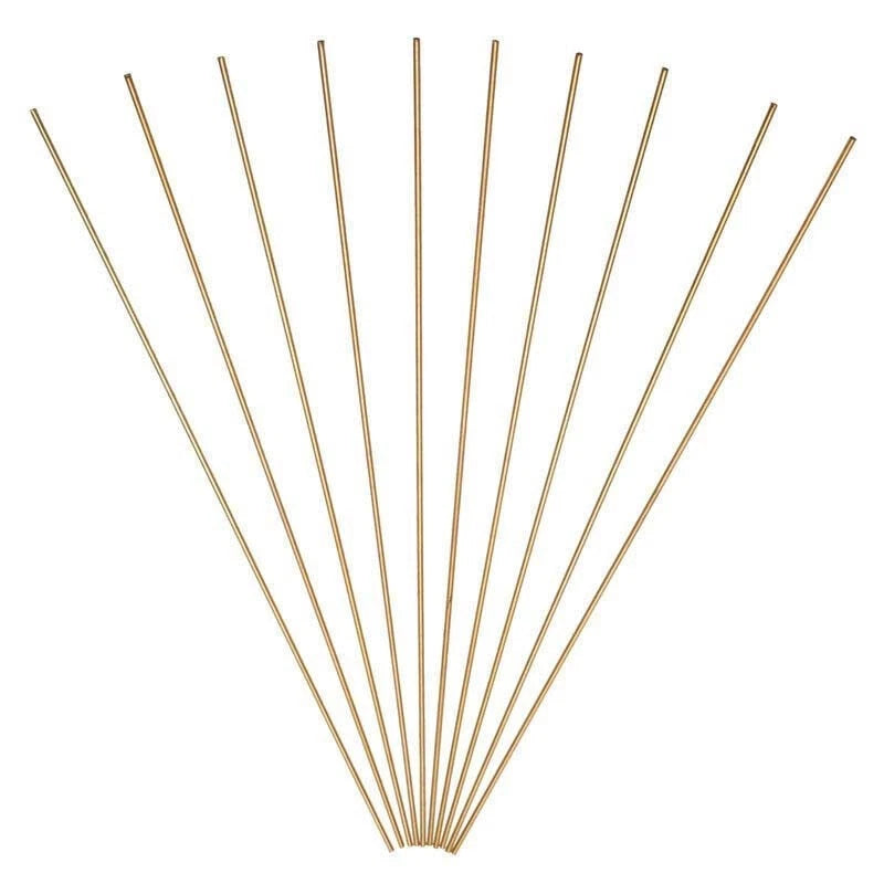 10pcs Gold Brass Rod Wires Electrodes for Welding Repair (10 Inches)