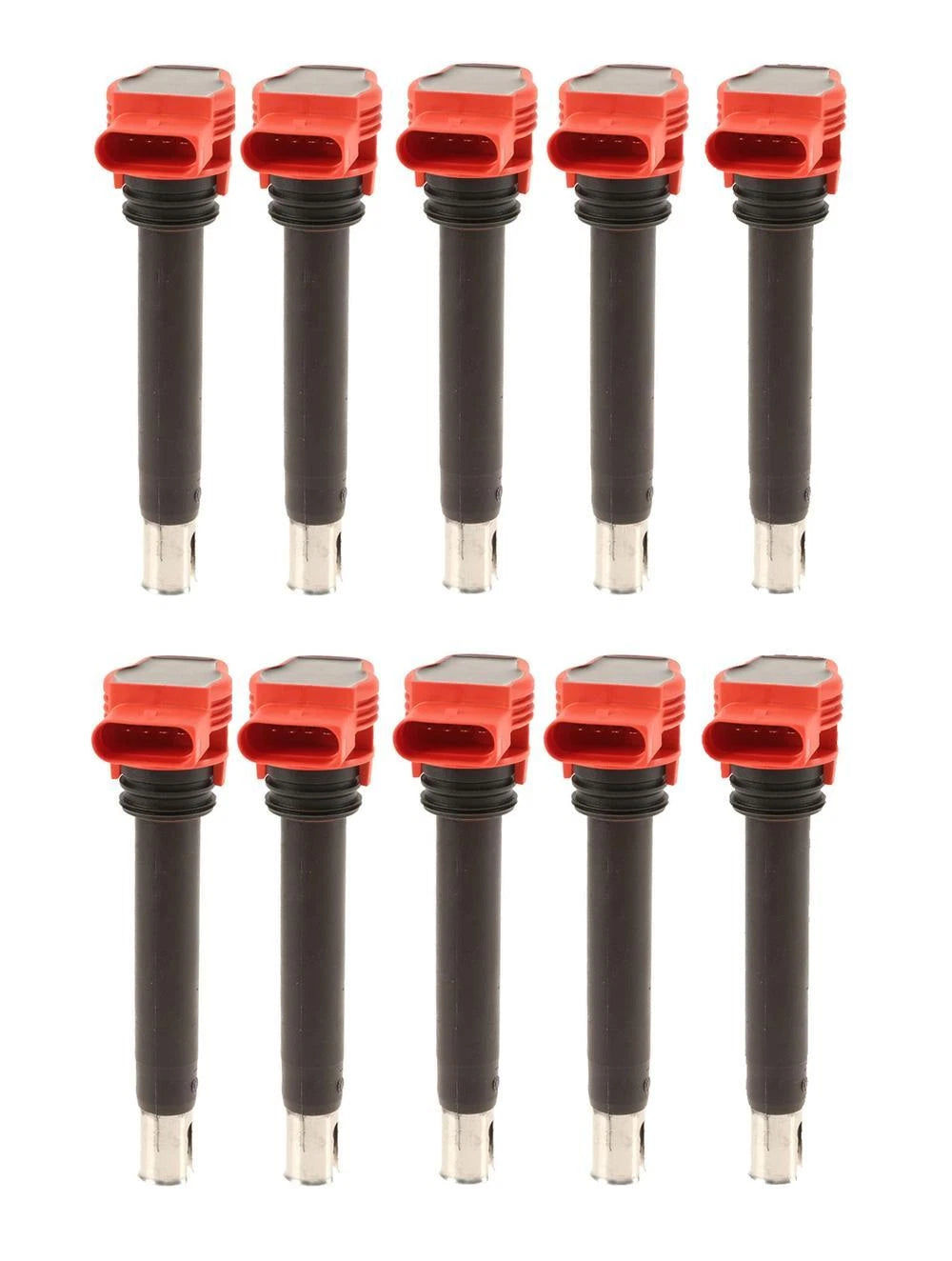 Set of 10 Ignition Coils for Audi R8 S6 S8 (2007–2019) - 0221504470, 0221504471