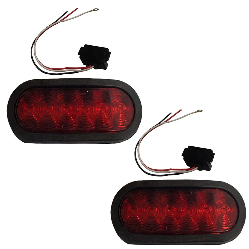 LED Steel 6" Oval Tail Light Guard Kit for Trailer Truck