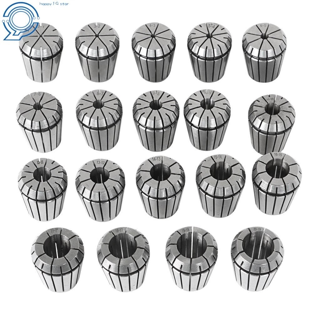 19pcs ER32 Spring Collets Set for CNC Milling Engraving Machine