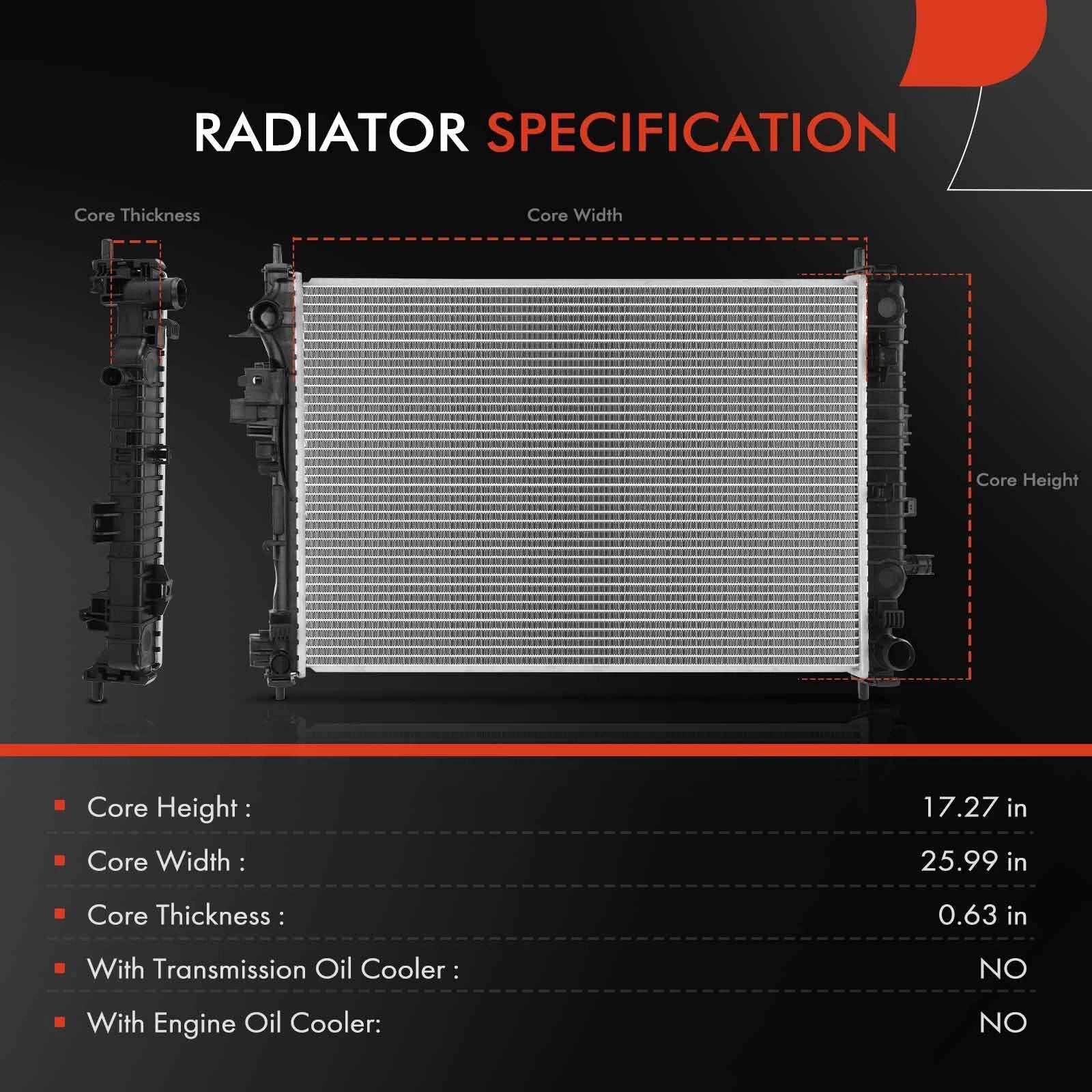 Radiator for Chevrolet Malibu (2016–2019) & Buick LaCrosse (2018–2019)
