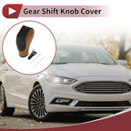 Gear Shift Knob Cover for Ford Fusion (2013–2016) Brown Black