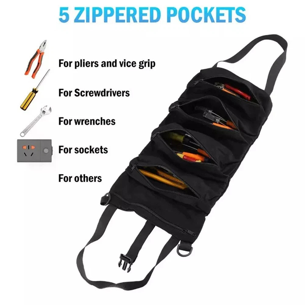 Tool Roll Up Bag for Gardening and Woodworking Tools