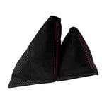 Manual Shift Boot for Toyota 4Runner 1984–1989 - PVC Carbon, Red Stitch