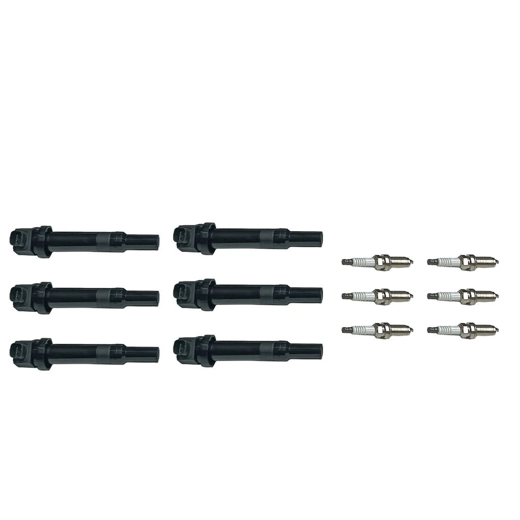 Set of 6 Ignition Coils & 6 Iridium Spark Plugs for Hyundai Santa Fe (2007–2009)