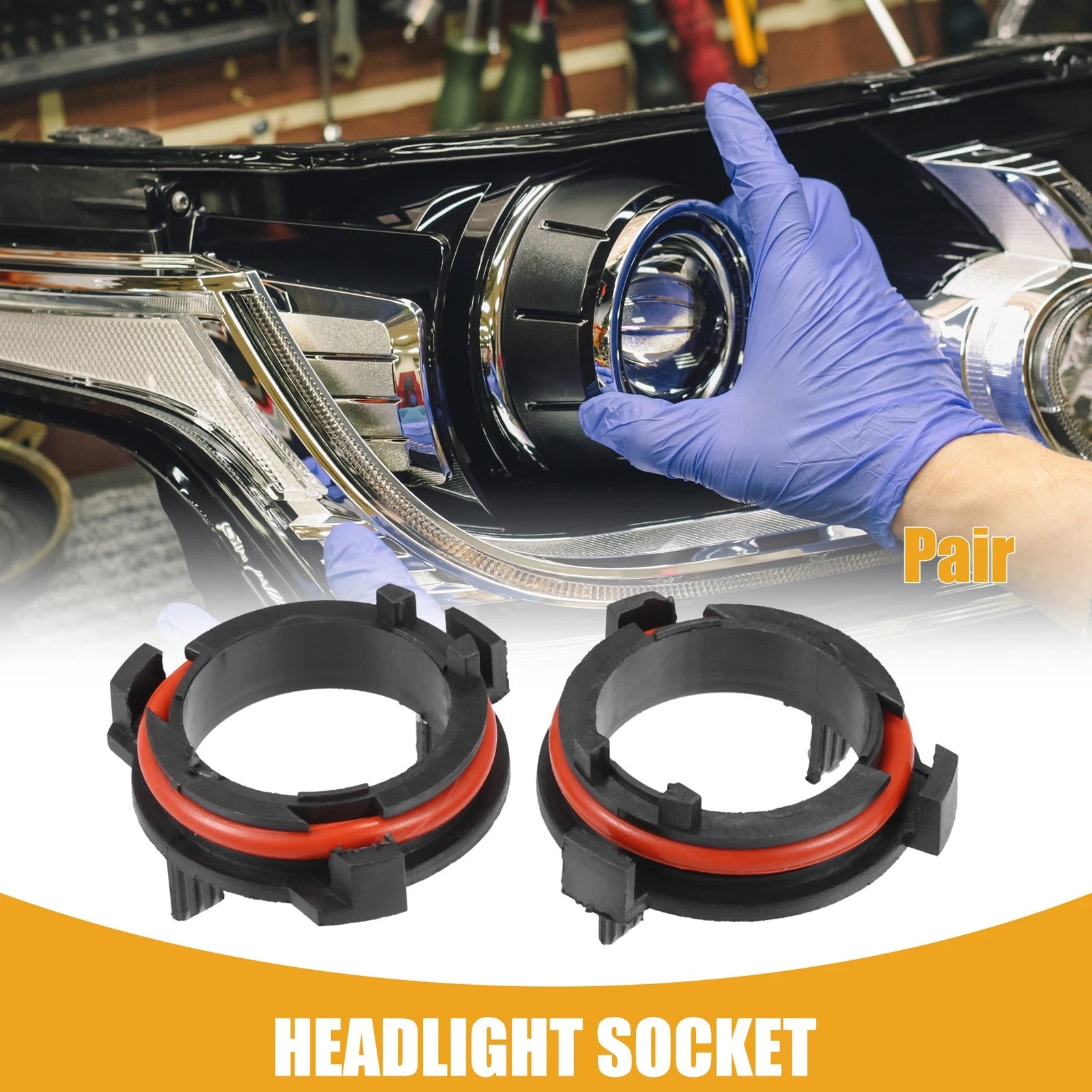 1 Pair LED Headlight Bulb Retainer Holder for Honda 