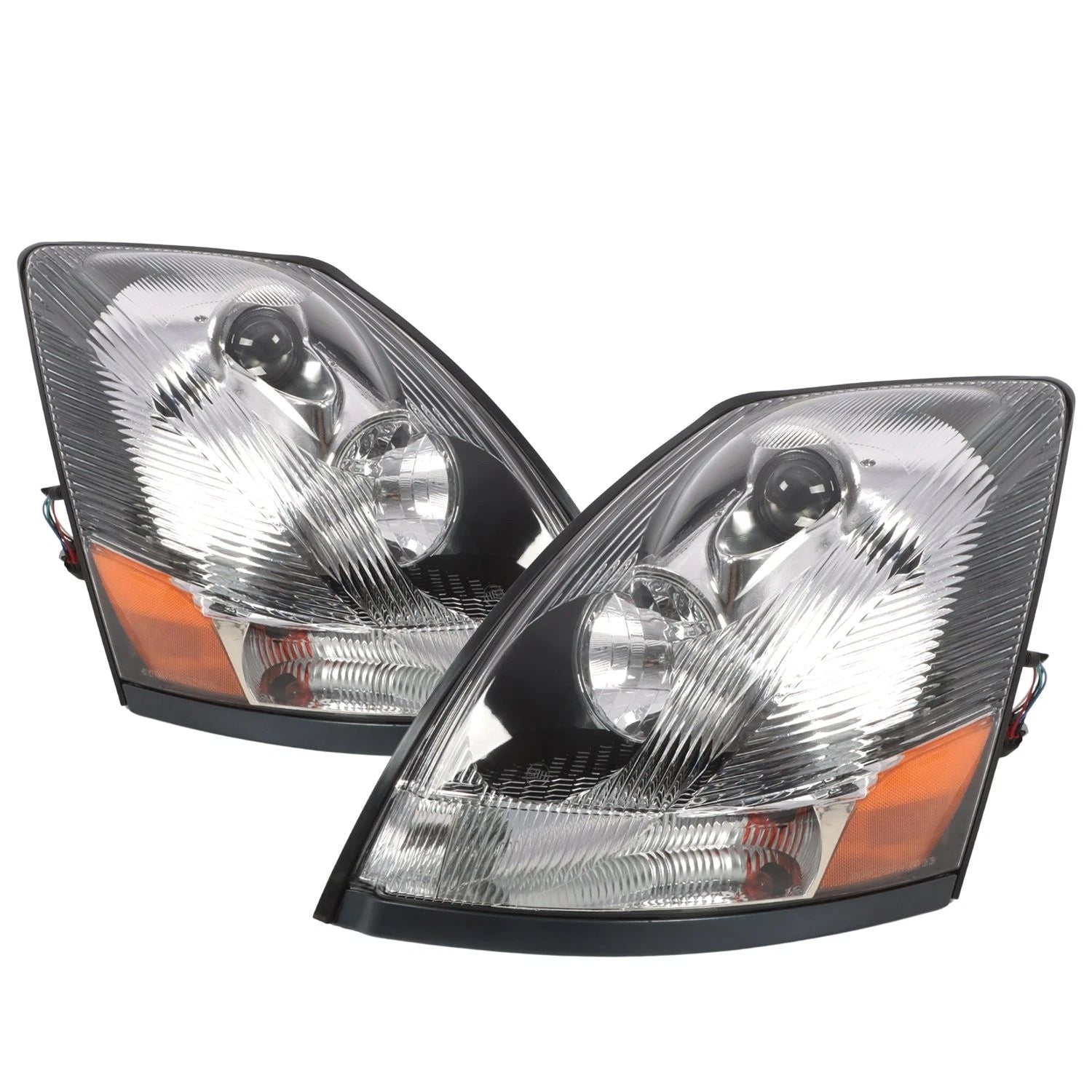 Halogen Headlight Set of 2 for Volvo VNL (2004–2017) Chrome Projector