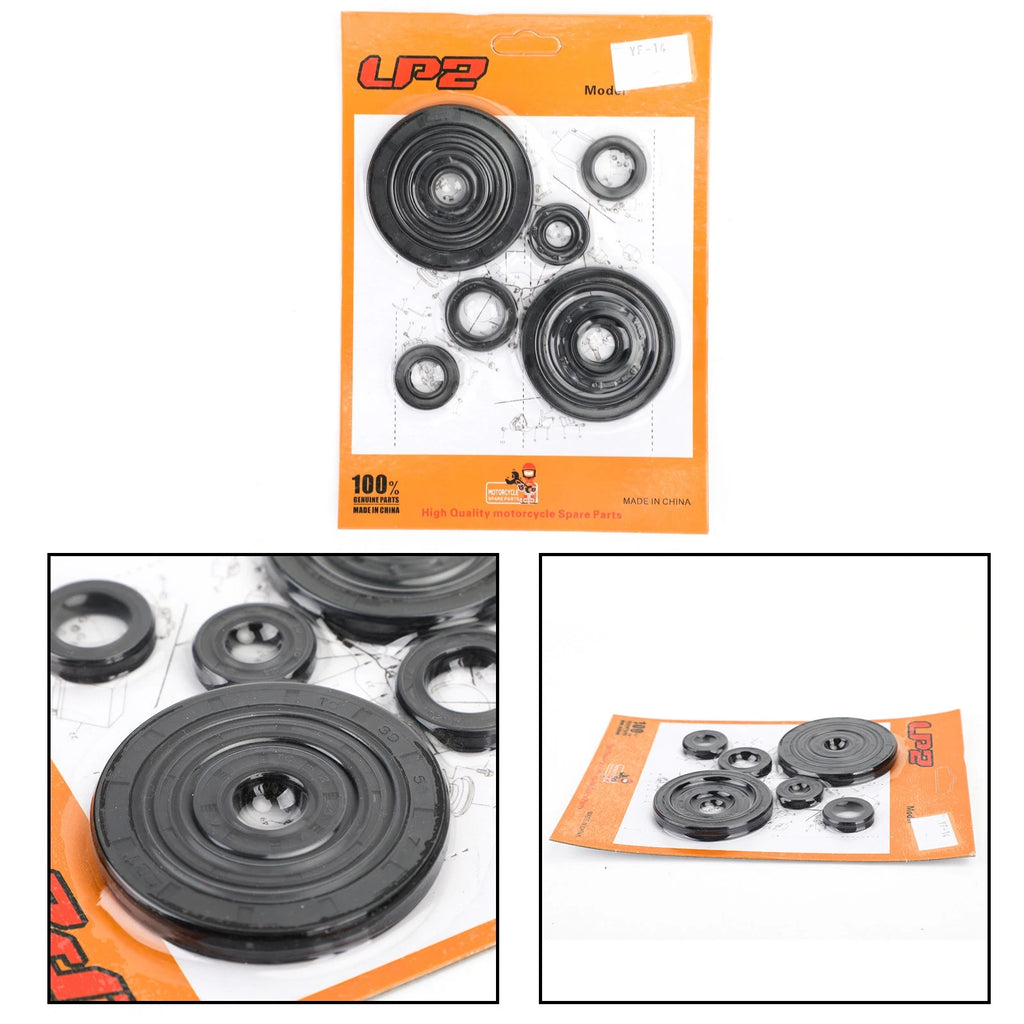 10-Piece Engine Oil Seal Crankcase Kit for Honda CRF250R CRF250X (2004–2017)