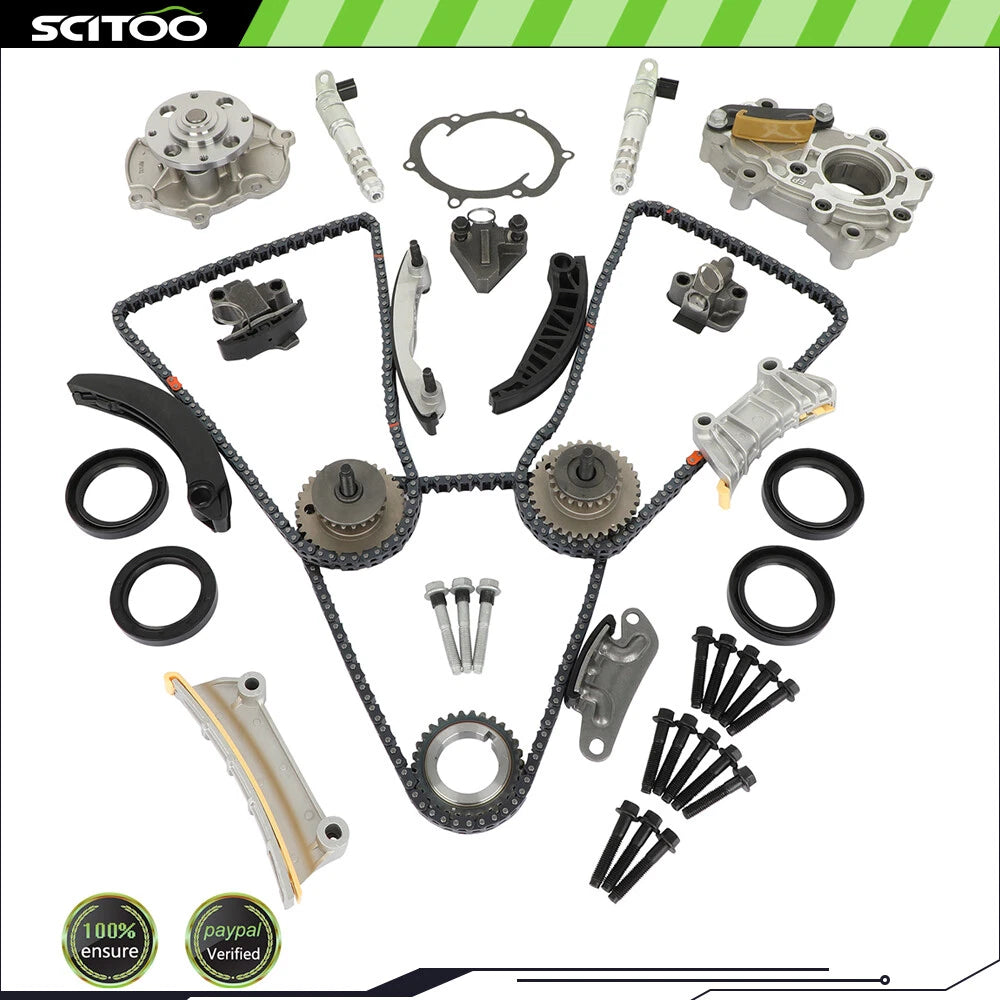 Timing Chain Kit, Oil Pump, Water Pump, VTC Solenoid for Cadillac Suzuki 3.6L (2007–2016)