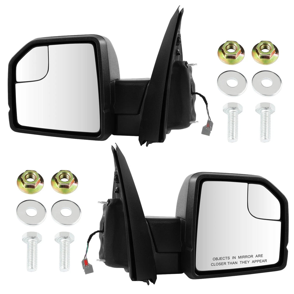 Pair Power Side Mirrors with Temp Sensor for Ford F-150 (2015–2020)