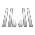 6Pc Chrome Pillar Post Covers for 99-09 Mercury Ls - Upgrade Your Auto P40391