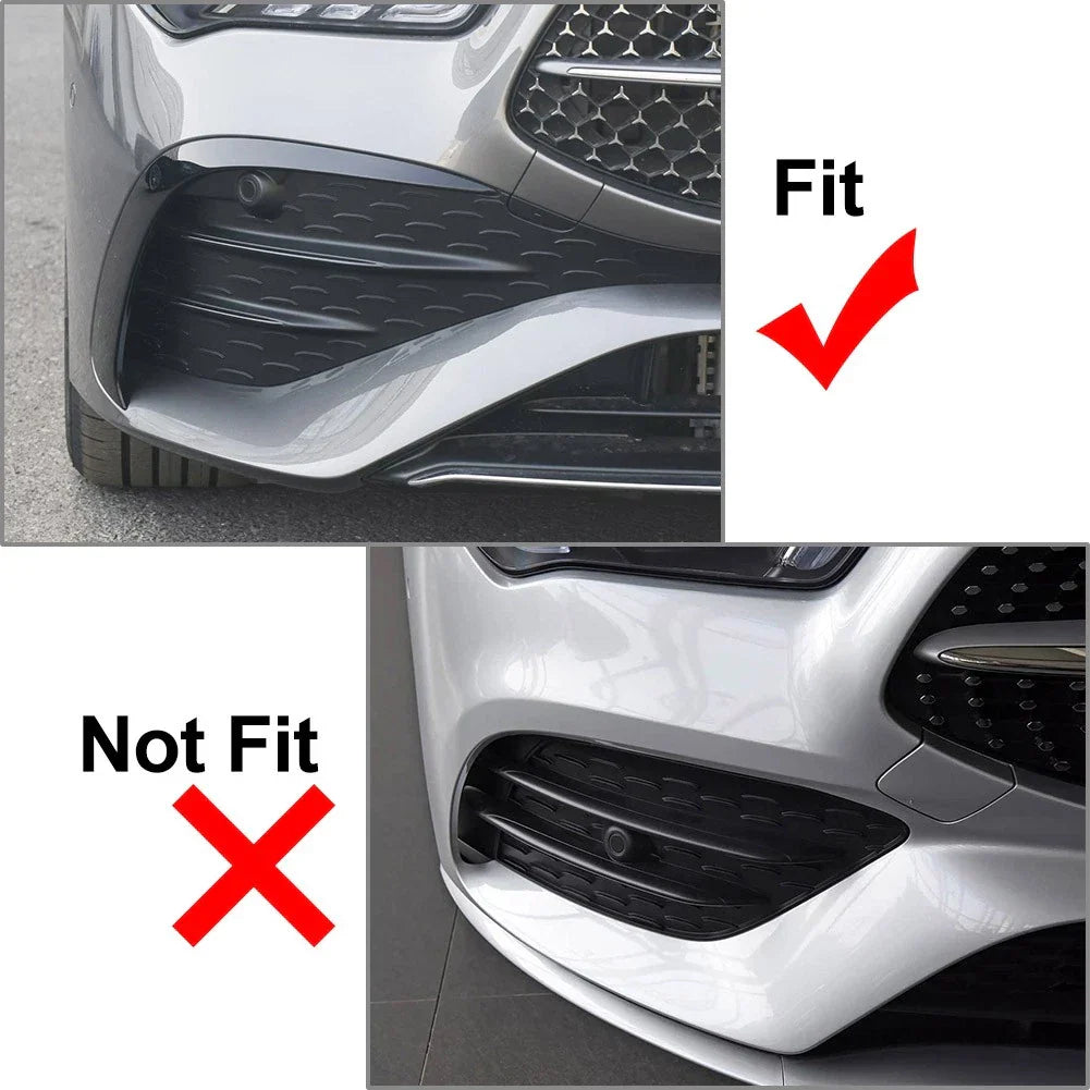 Carbon Look Fog Light Grille Trim for Benz CLA Class C118 X118 (2024-2025)