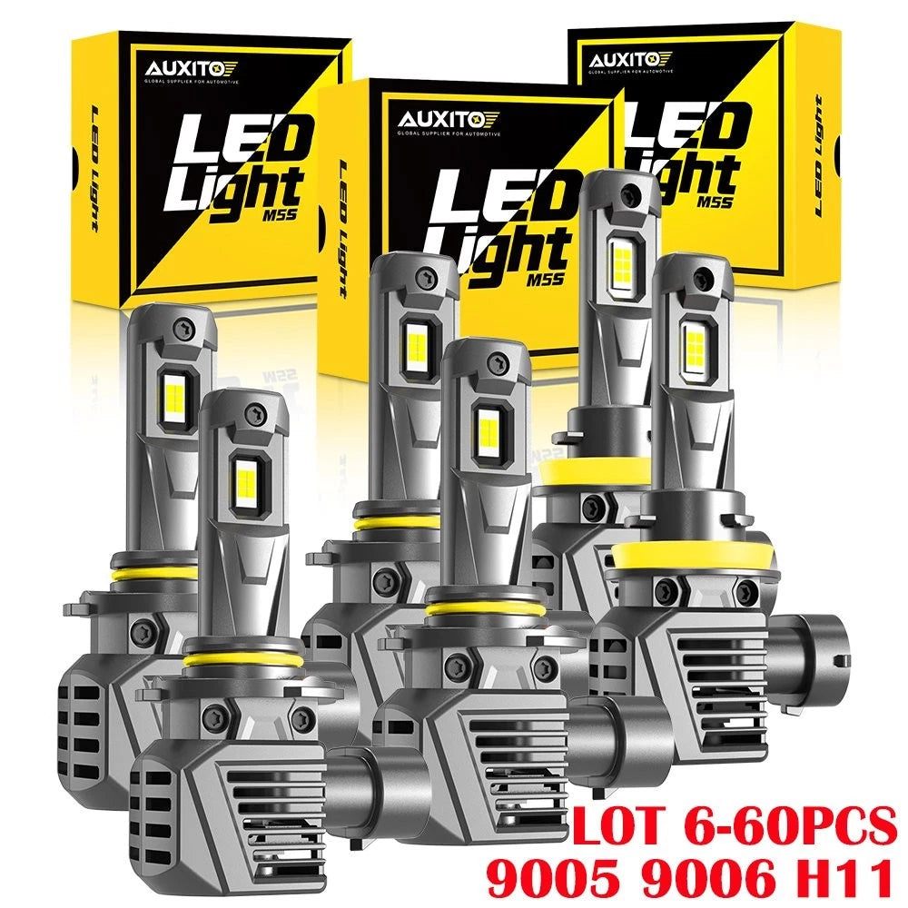 Set of 2 9005 9006 H11 LED Headlight Fog Bulbs 6500K White for