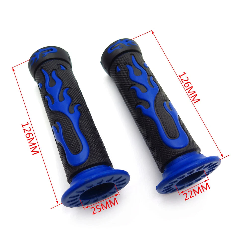 1" Blue Flame Gel Hand Grips for Yamaha FZR YZF 600 (1990–1999)