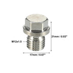 M12x1.5 Engine Oil Drain Plug with Washer for Mercedes-Benz