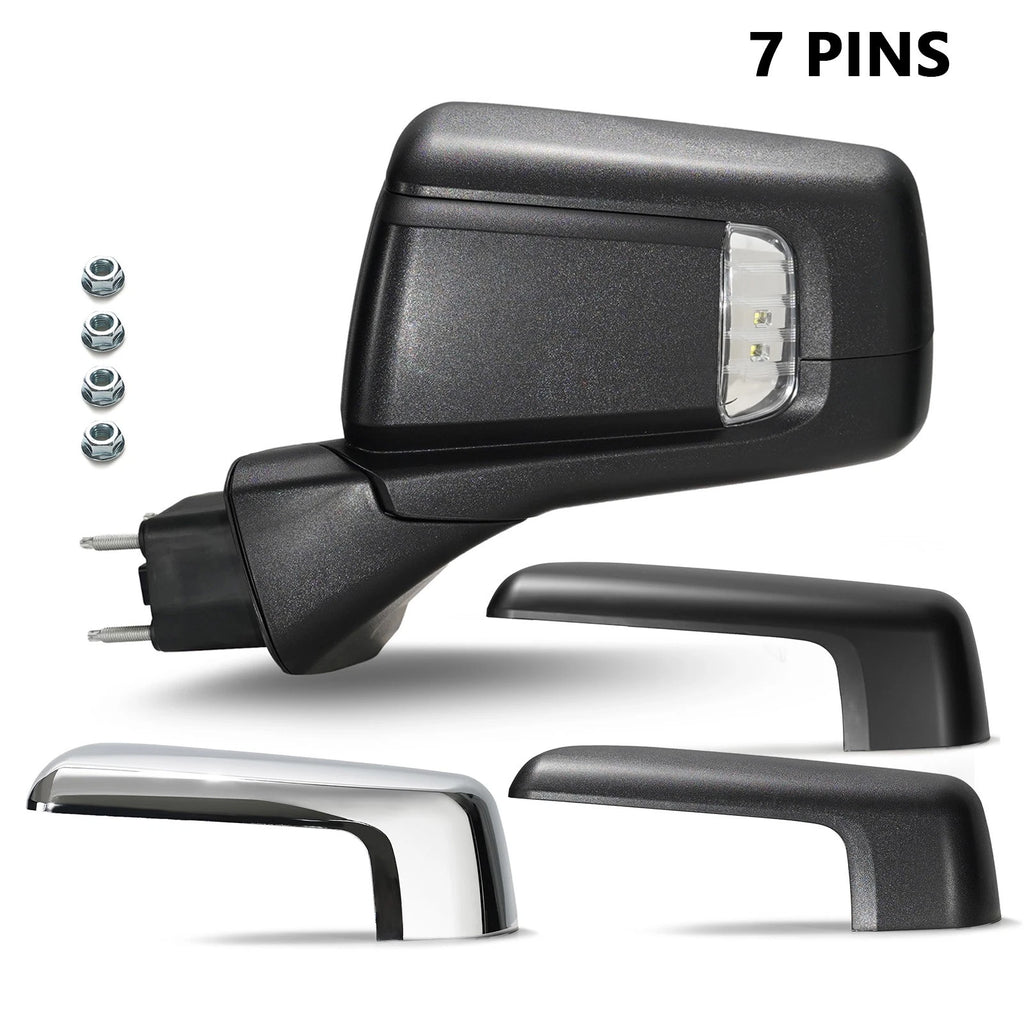Side Mirror for Chevy Silverado 1500 (2019–2024) W/Blind Spot, Heated, 7 Pins