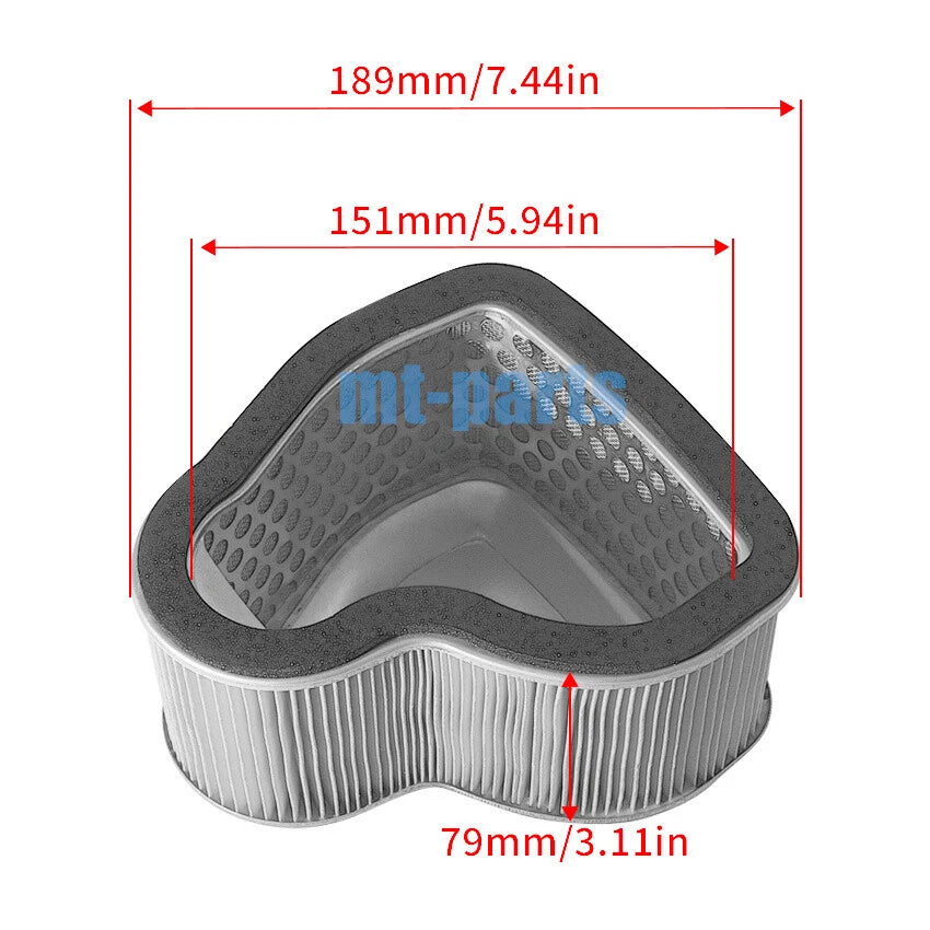 Air Filter Cleaner Element for Honda VTX1800C (2002–2008), VTX1800F1 F2 F3 (2005–2007)