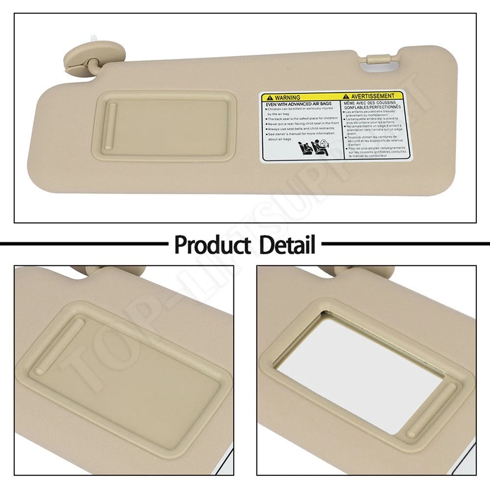 Set of 2 Beige Sun Visors for Toyota Highlander (2008–2013)