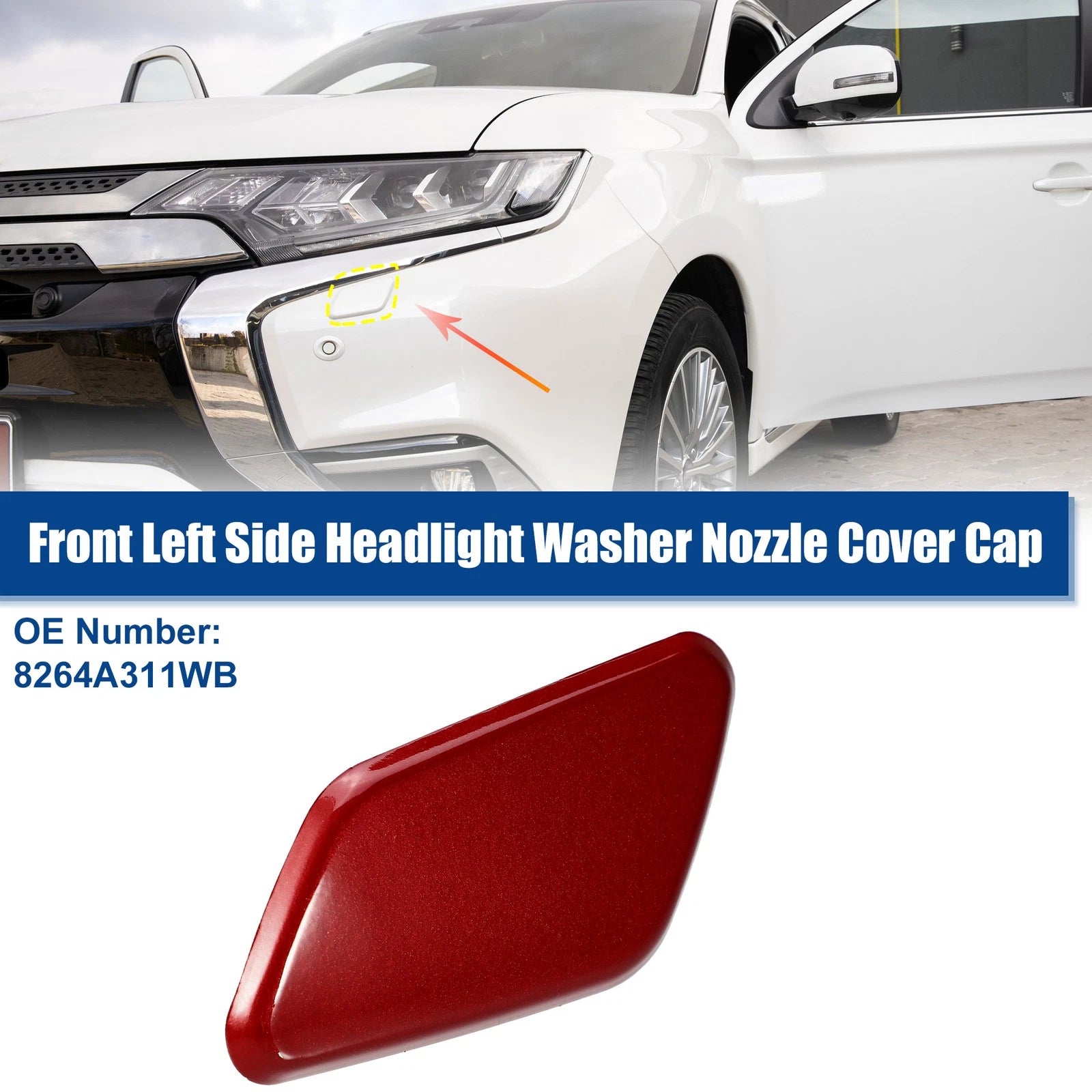 Left Front Headlight Washer Nozzle Cap for Mitsubishi (No. 8264A311WB)