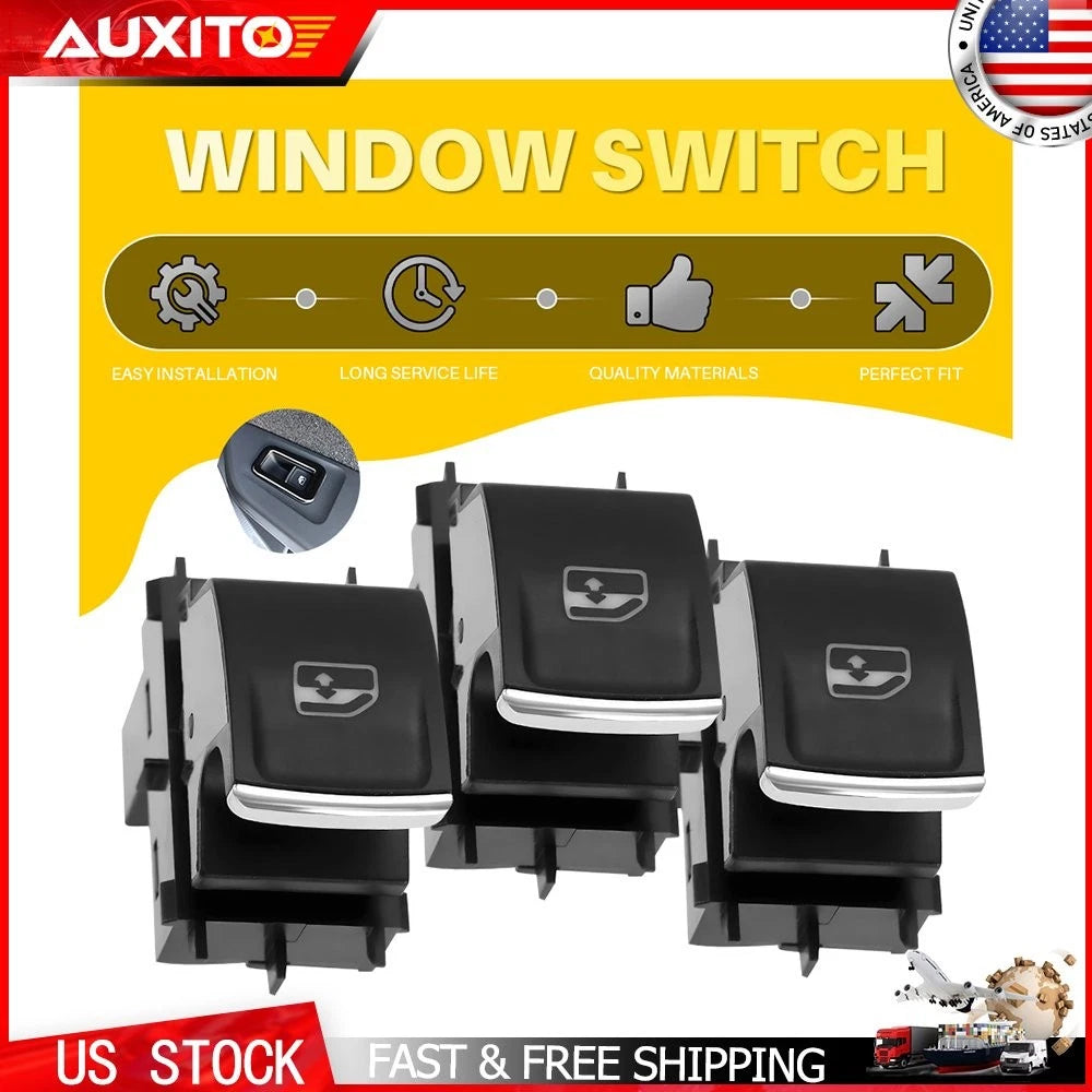 Set of 3 Power Window Switch Buttons for VW Atlas (2020–2021) 5G0-959-855-L-WZU