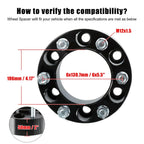 4pcs 2" Thick M12x1.5 6x5.5" Wheel Spacers Adapters