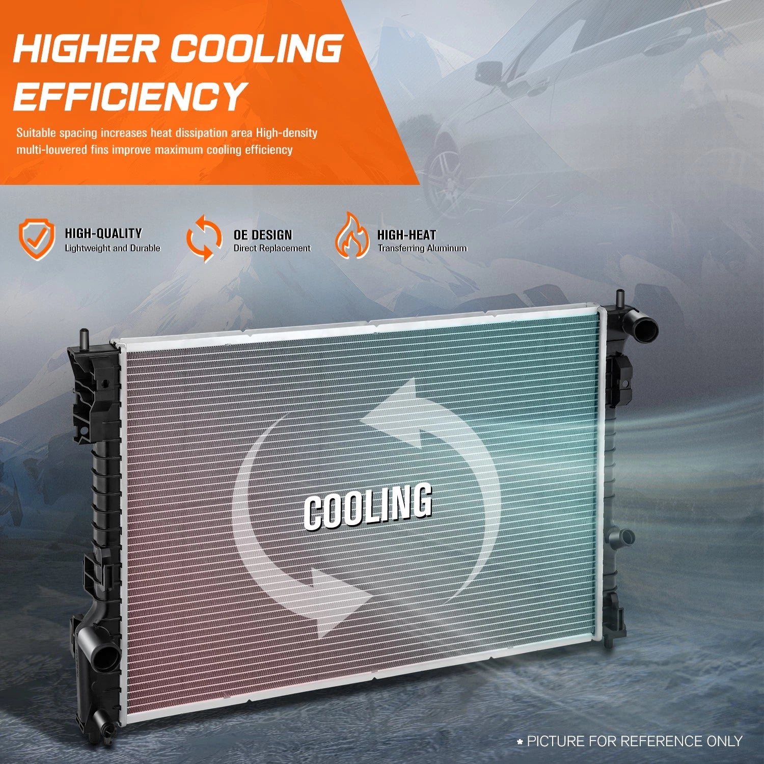 Aluminum Radiator for Ford Flex Lincoln MKT (2010–2012) w/ Turbo DPI-13214