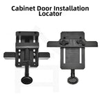 Adjustable ABS Black Door Mounting Clamp for Cabinet Installation (14.5-21 cm)
