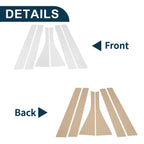 6 Pcs Door Pillar Window Trim for Honda Fit (2007-2008) Chrome Silver Tone
