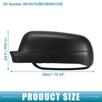 1 Pair Rearview Mirror Cover Cap for Volkswagen Jetta (NO.3B1857538B/3B0857538)