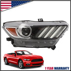 Right Passenger Side LED DRL Headlight Assembly for Ford Mustang (2015–2017)