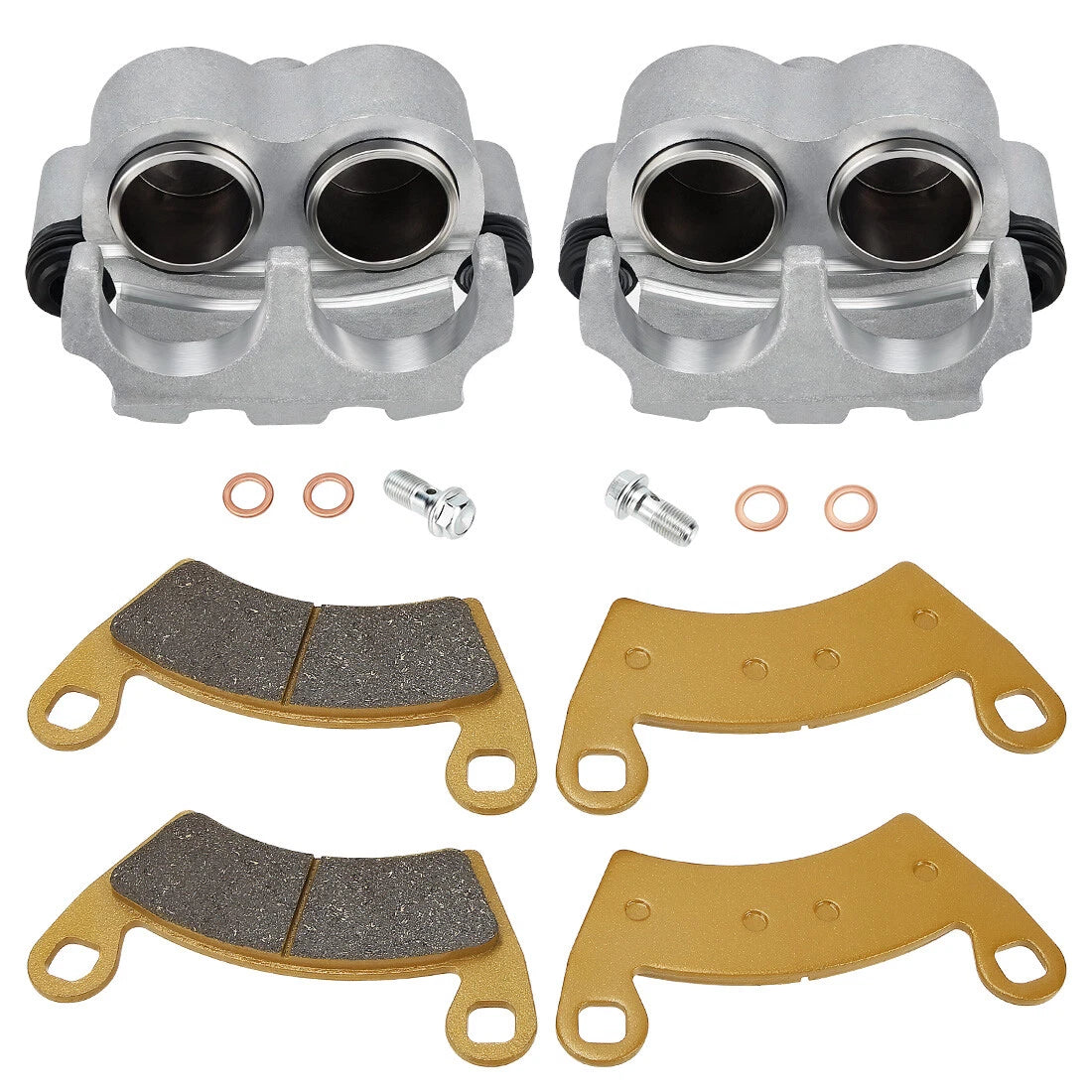 Front Brake Calipers & Pads for Polaris RZR RS1 (2018–2020), GEM eM1400 (2013–2015)