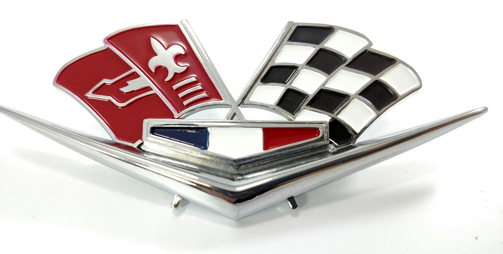 Front Fender Emblem Flags Pair for 1962–1963 Chevy Impala Belair