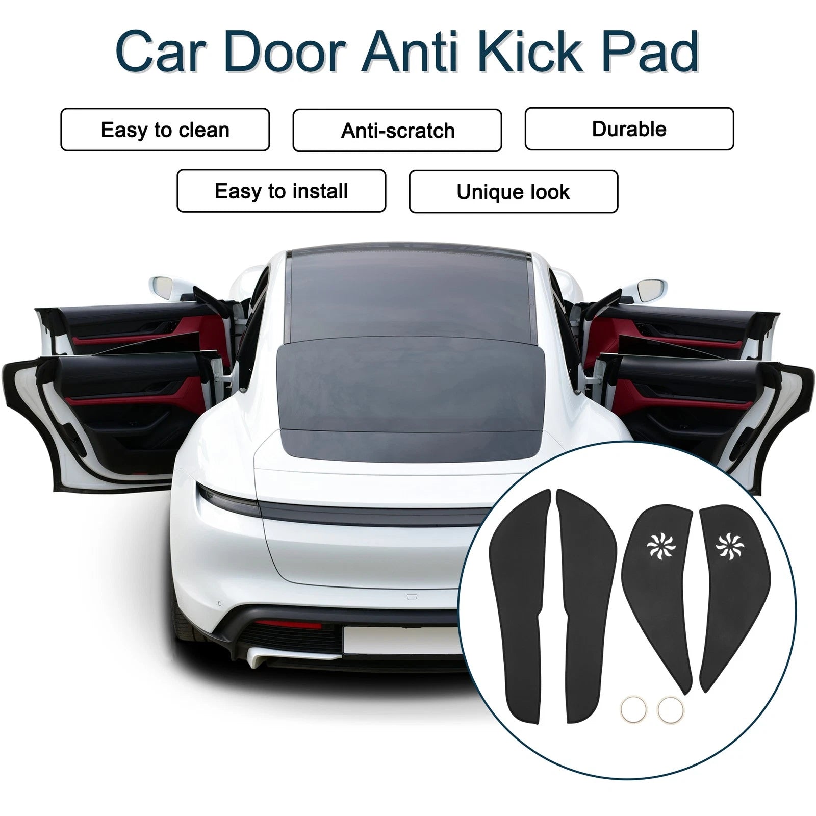 Set of 1 Car Door Anti Kick Pad Sticker Protector for Ford Fiesta (2009–2014)