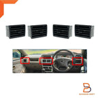4 x Air Conditioner Vent Louvers Set Black for Holden Rodeo Pickup (97-02)