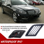 Smoke Lens LED Front Bumper Side Marker Lights for Benz C-Class (2008–2011)