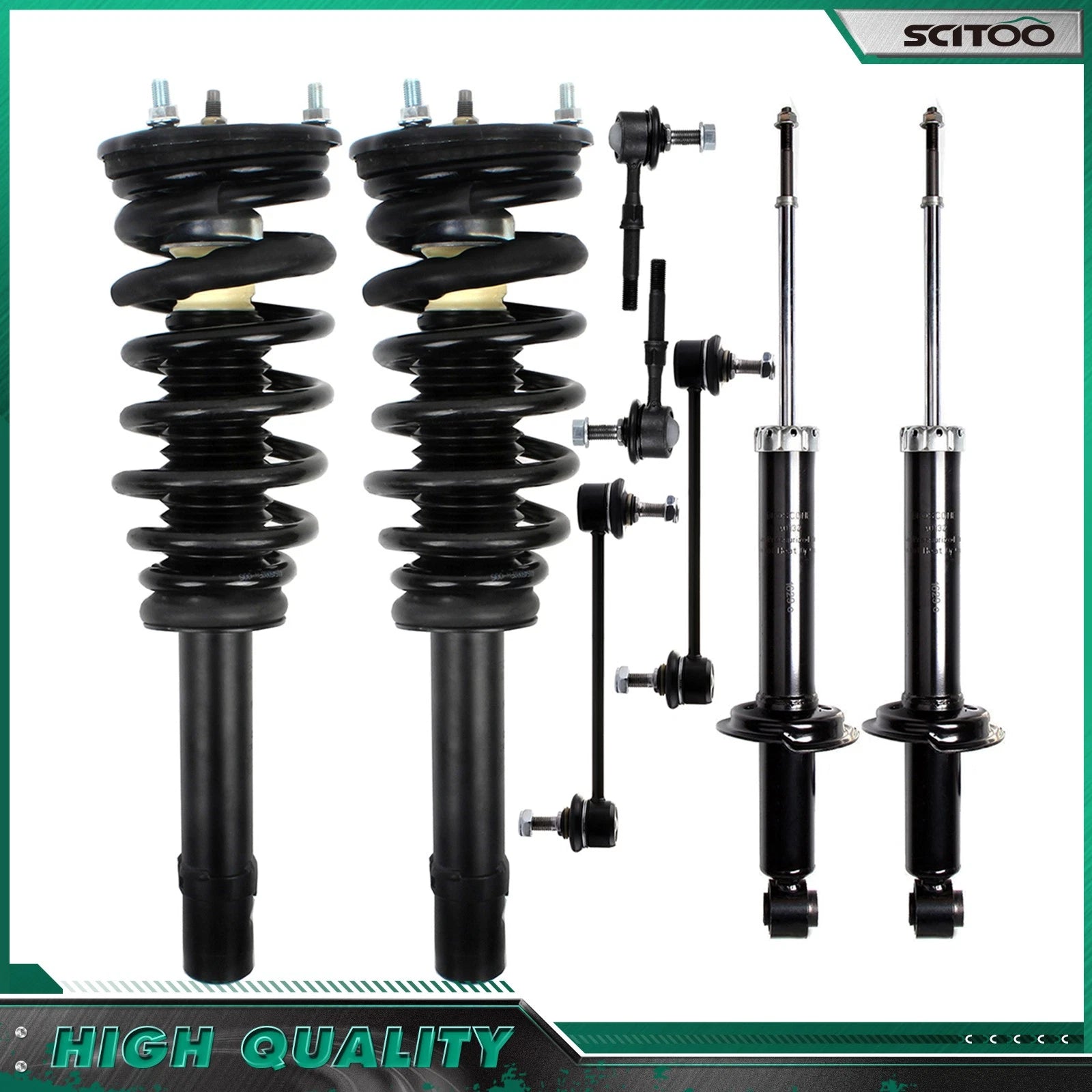 Front Rear Strut w/ Coil Spring Sway Bar Links Kit for Optima Sonata (2001–2005)