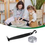 2X Clay Pottery Trimming Tools with Rotating Steel Head for Pottery