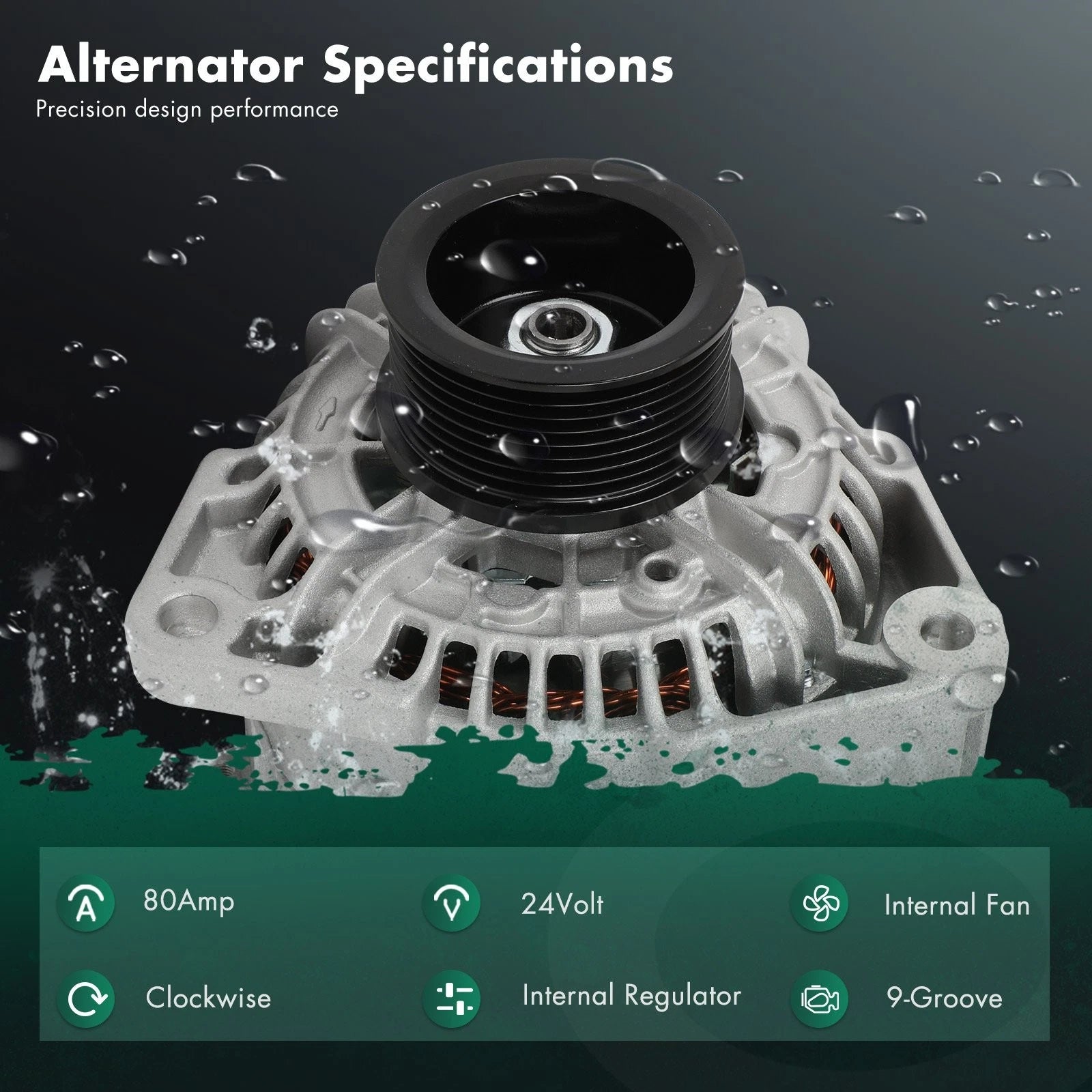 Alternator for Mercedes-Benz Unimog U-400 4.3L/6.4L (2000–2003) 012-154-10-02