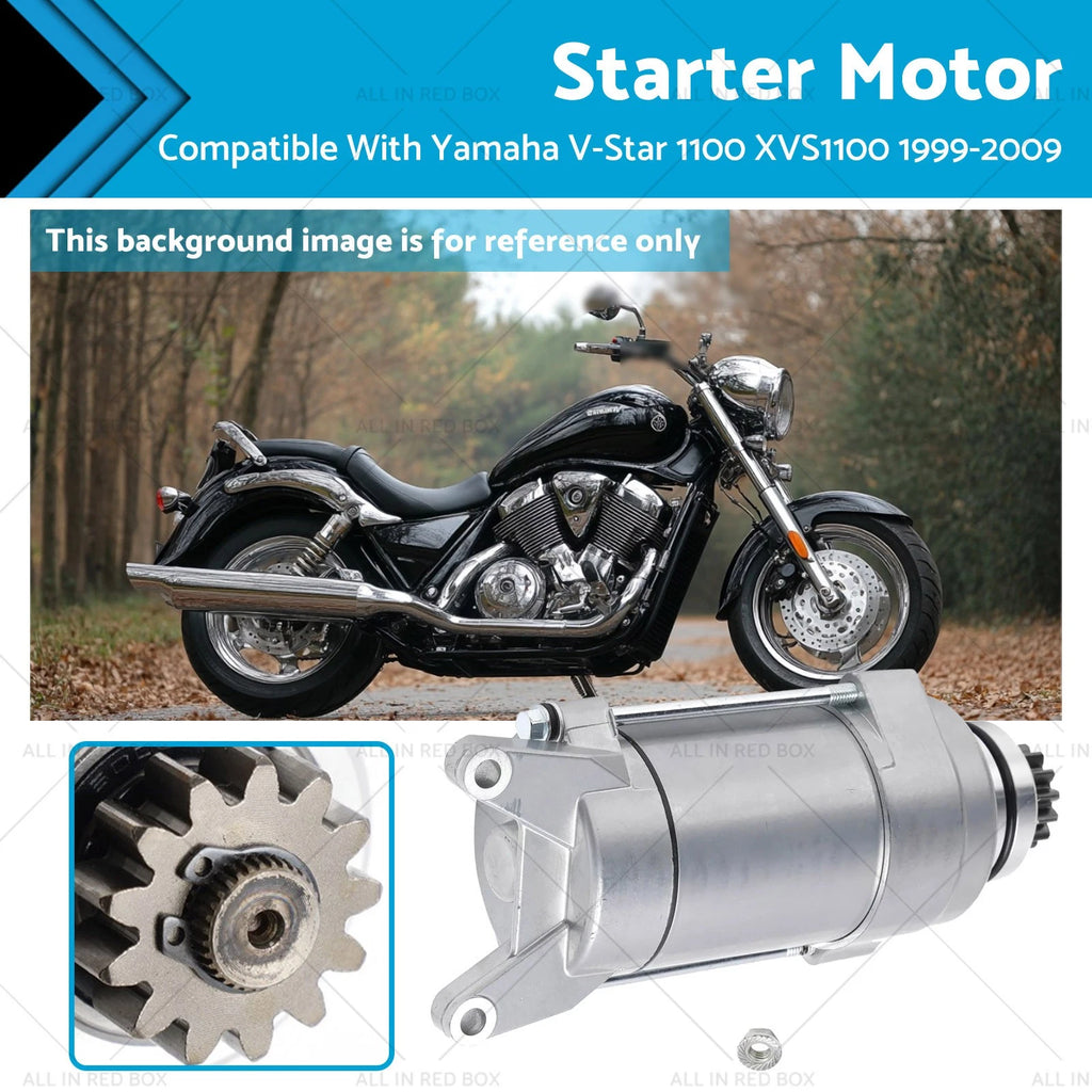 Starter Motor for Yamaha V-Star 1100 (1999–2009) 5EL-81890-00 5EL-81890-01
