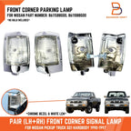 Chrome Side Turn Signal Corner Lamp Light for Nissan Navara D21 (1990-1997)
