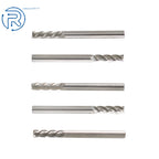 Set of 5 Carbide End Mills 1/8" Shank 1/2" Length Cut