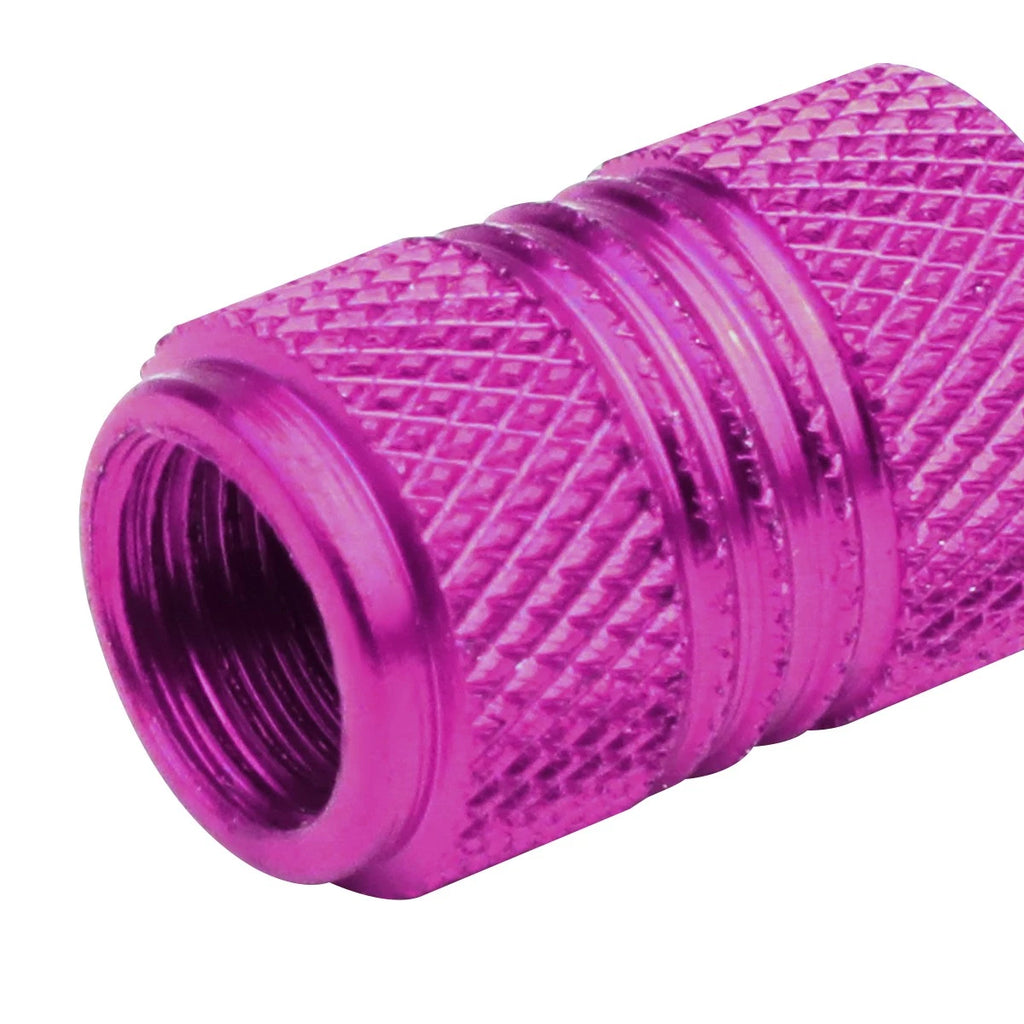 Set of 4 17MM Purple Universal Tire Rim Valve Stem Caps Knurled